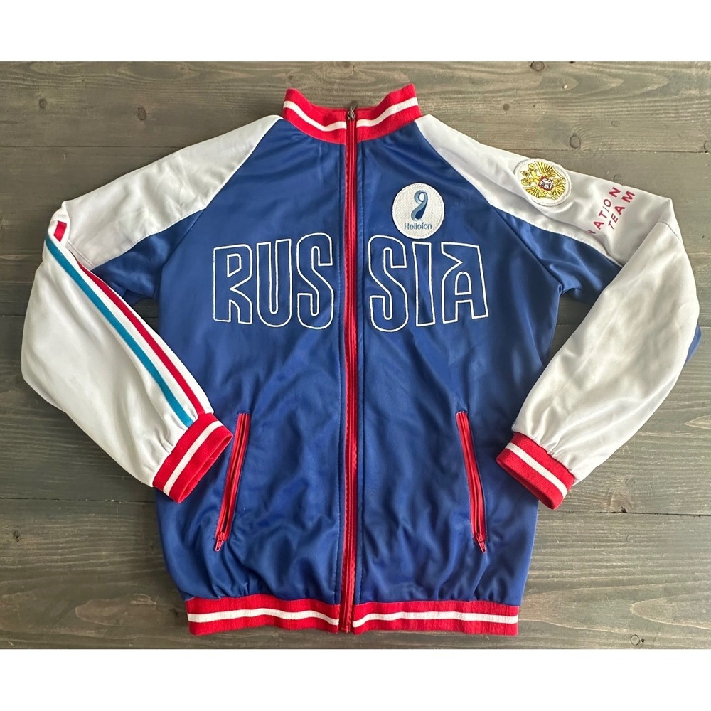 Blue and White Bomber Jacket